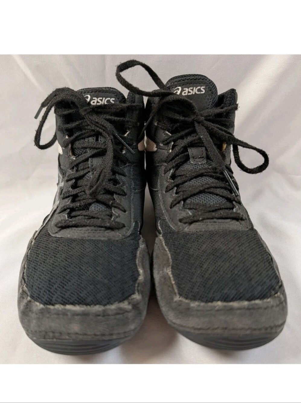 ASICS Matflex 6 Youth Boys Wrestling Shoes Size 4 Black White 1084A007
